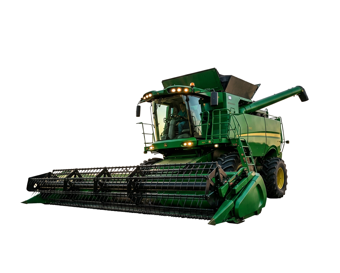Máquina agrícola verde para consórcio rural